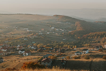High-angle Photo Of Houses On Mountain thumbnail