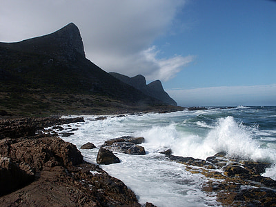 ocean waves hitting rock formations thumbnail