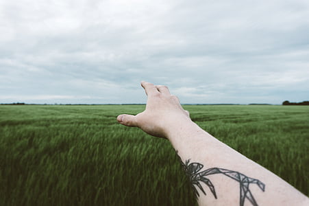 person with flower tattoo thumbnail