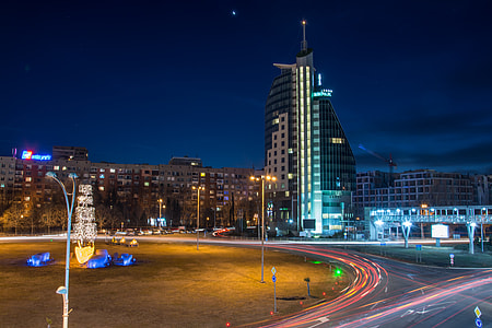 landscape photo of high-rise building during night time thumbnail