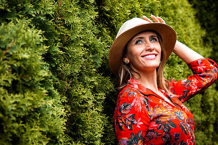 Woman Leaning on Green Grass thumbnail