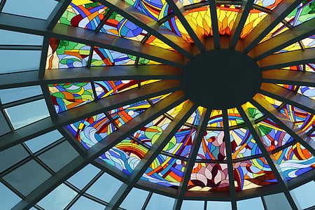 assorted-color stained glass dome thumbnail