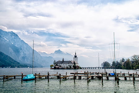 brown wooden docks on lake thumbnail