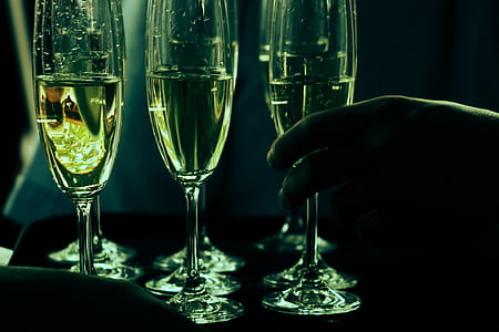 three clear wine glases thumbnail