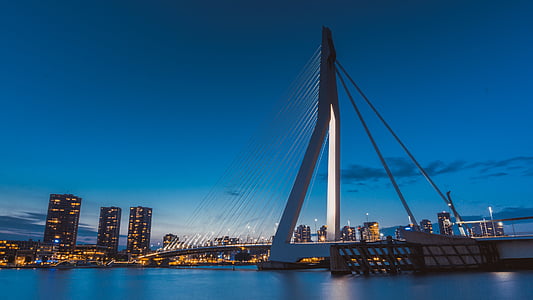 Signature Bridge, Delhi at night thumbnail