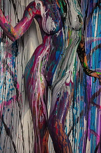 body painting, studio, models, multi Colored, abstract, pattern thumbnail