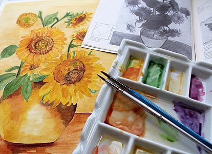 yellow sunflower painting thumbnail