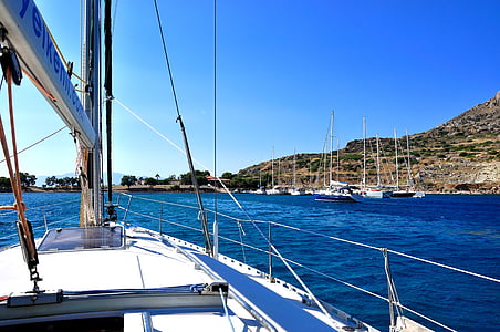 white boat floating on water thumbnail