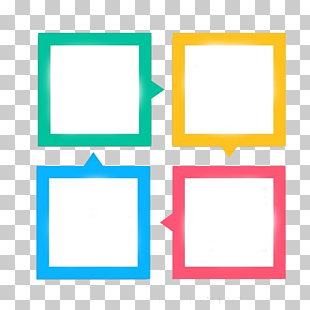 Scalable Graphics Icon, Dialog box, type PPT decorative square, four assorted-color boxes PNG clipart
