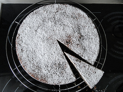 grayscale photography of round baked food thumbnail