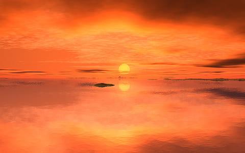 body of water during sunset thumbnail