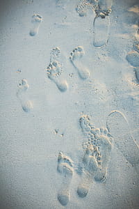 Beach Sand Footprints Photo thumbnail
