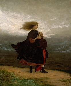 woman in black and red dress holding book thumbnail