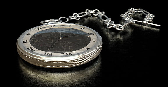 black and silver pocket watch thumbnail