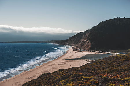 aerial view photography of seashore thumbnail