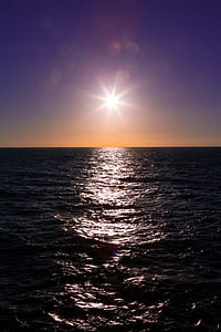 ocean under clear skies during golden hour thumbnail