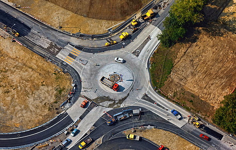 aerial photography of vehicles on road during daytime thumbnail