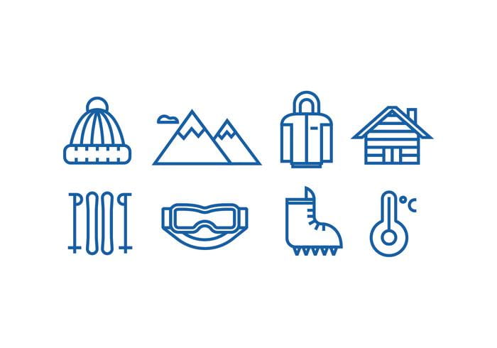 Winter Mountain Icon Vectors svg, eps file