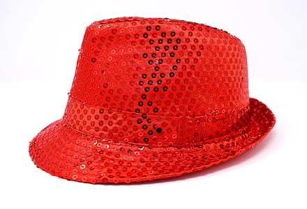 red sequin fedora hat thumbnail