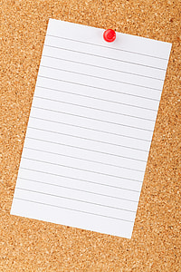 black lined paper pinned on cork board thumbnail