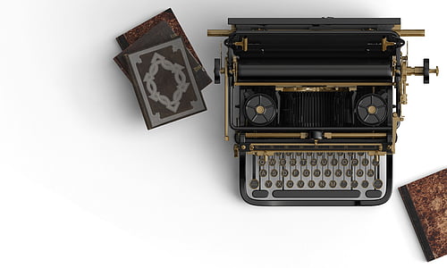 vintageblack and gold typewriter thumbnail