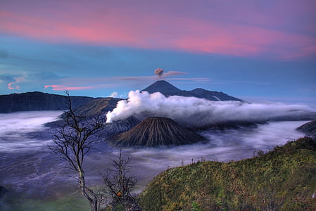 mountain with clouds during golden hour thumbnail
