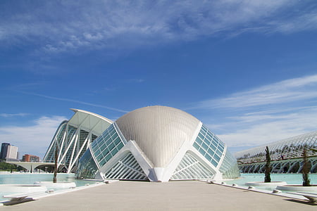 landscape photo of white building under blue sky as background thumbnail