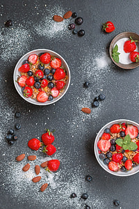 photography of strawberries on bowl thumbnail