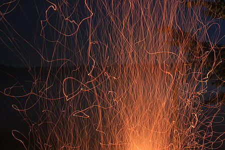 red flame at the bonfire thumbnail