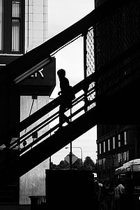 person walking on stairs thumbnail