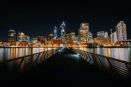 Illuminated Cityscape at Night thumbnail