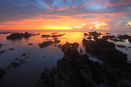 sea, dawn, nature, sky thumbnail