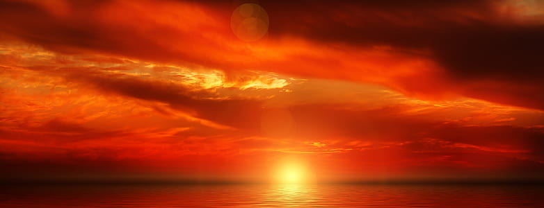 sea during golden hour photo thumbnail
