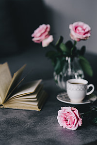 Lovely roseses, book and coffee thumbnail