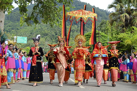 women having a parade at daytime thumbnail