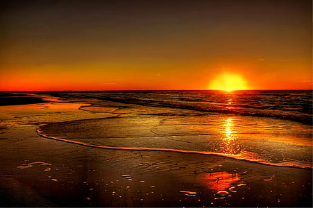 sea, dawn, landscape, sky thumbnail