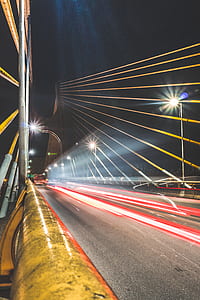 road, lights, night, dark thumbnail