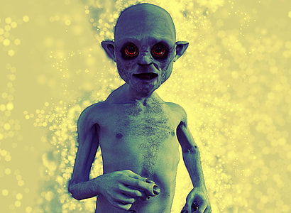 Monster Goblin on Gold Background thumbnail