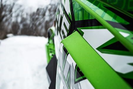 green and white vehicle sticker thumbnail