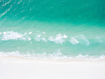 aerial photography of sea waves thumbnail