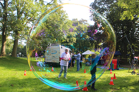 close-up photo of large-size bubble during daytime thumbnail