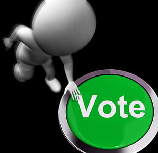 Vote Pressed Showing Poll Election Or Choosing thumbnail