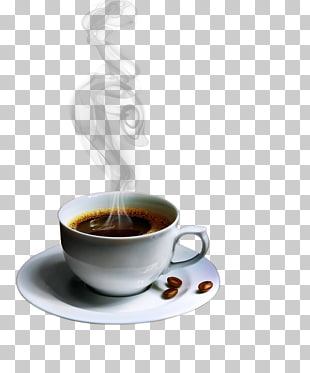 Coffee Espresso Latte Tea Kopi Luwak, Smoke Coffee, closeup photo of white ceramic teacup PNG clipart