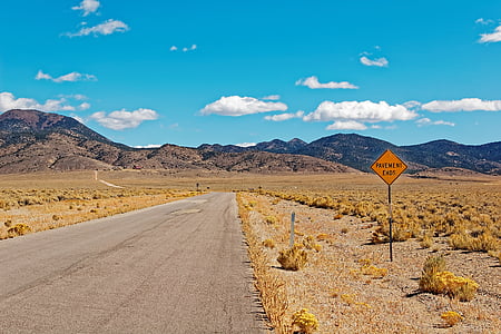 empty road beside orange road signage thumbnail