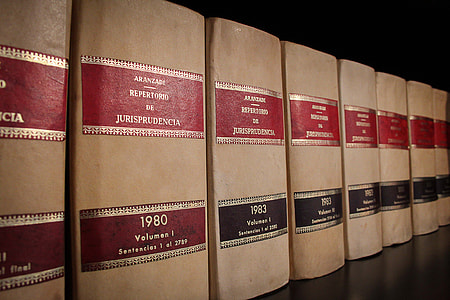 1980-1983 Jurisprudencia books on shelf in close-up photography thumbnail