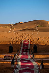 Red and White Area Rug on Dessert thumbnail
