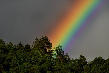 rainbow, sky, rain, mood, landscape, color thumbnail