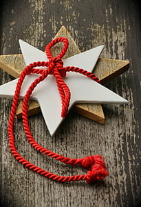two brown and white star decors thumbnail