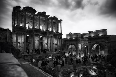 grayscale photography of temple thumbnail