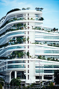 white and blue glass building facade thumbnail